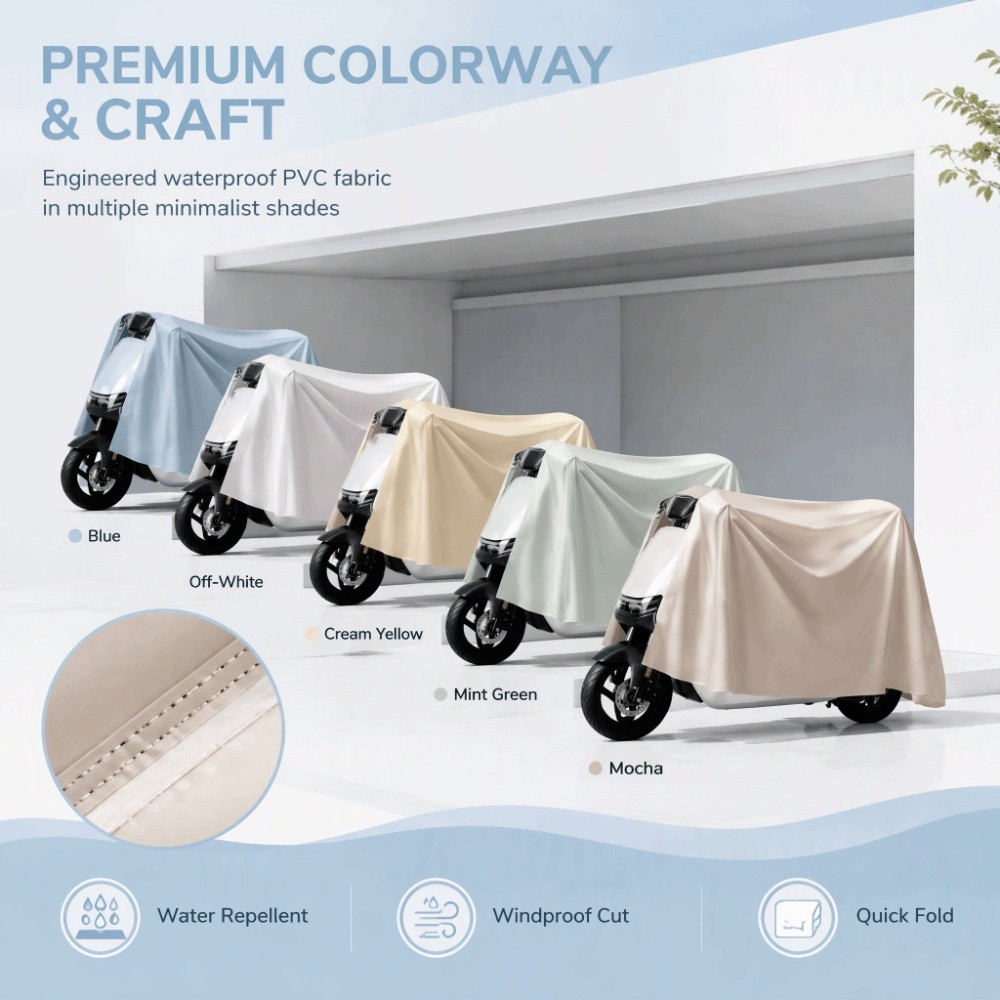 معطف مطر سميك مقاوم للماء، غطا - مراجعة Electric Scooter Rain Cover وسعره