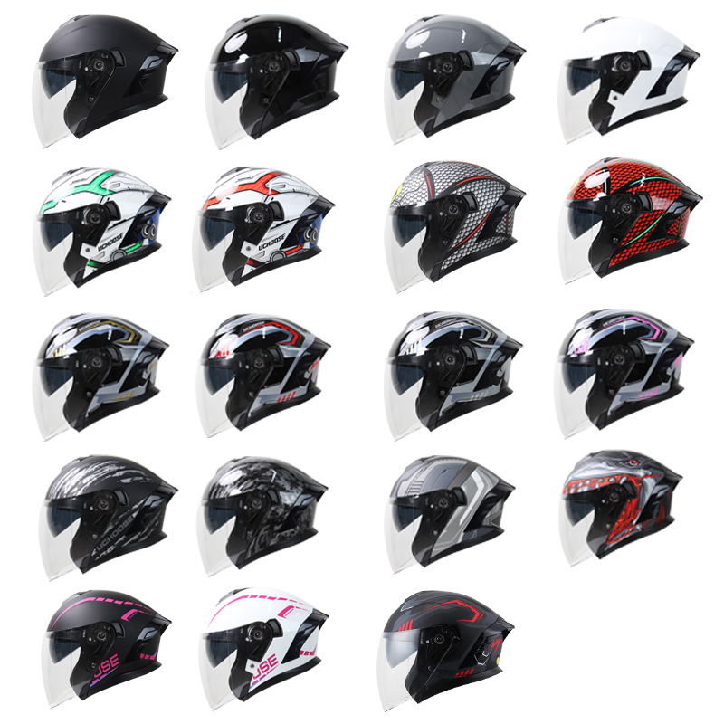خوذة دراجة نارية مفتوحة الوجه  - مراجعة Scooter Helmet Set وسعره